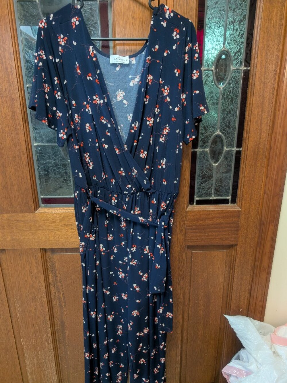 Womens floral jumpsuit, size 2X